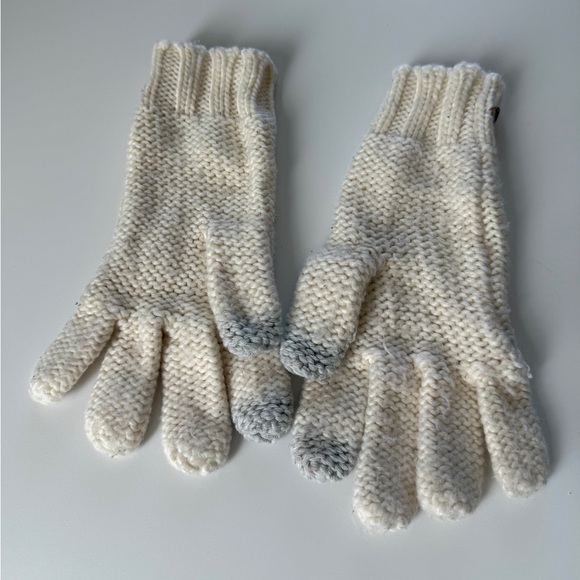 ROXY Knit Gloves Cream Tech Friendly One Size - Picture 2 of 4
